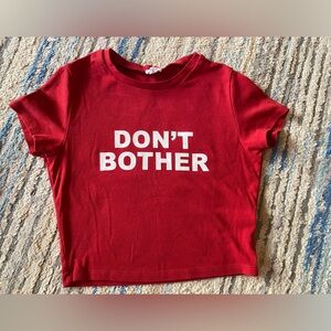 Women’s Size Med Red Crop Top